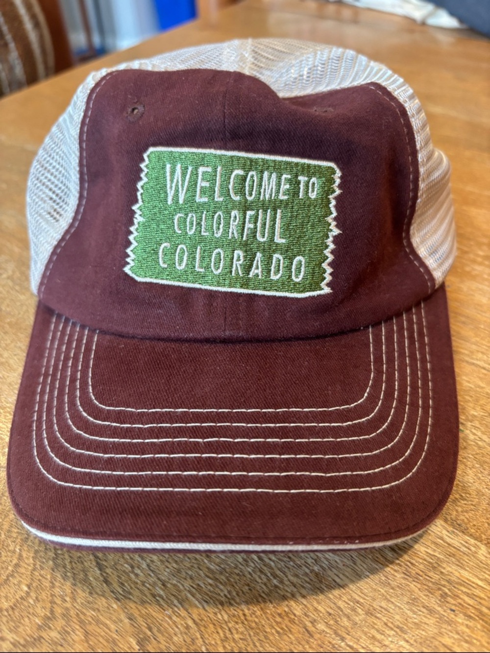 Maroon & White 'Welcome to Colorful Colorado' Trucker Hat